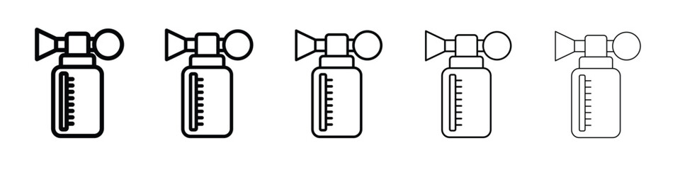 Breast pump icon logo. Black line icon, vector illustrations.