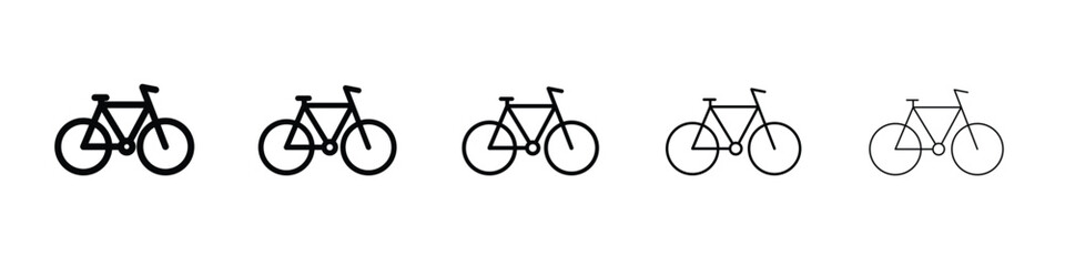 Bicycle icon logo. Black line icon, vector illustrations.