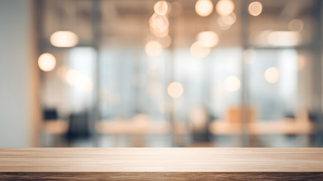 Intentionally blurred image of a blurred open workspace with AR startup UI overlay and soft ambient lighting