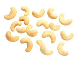 flying on air dynamic cashew nuts on white