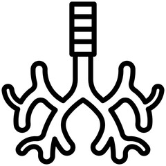 Bronchus icon for human body, business, medical, clinic, website, application, printing, document, poster design, etc