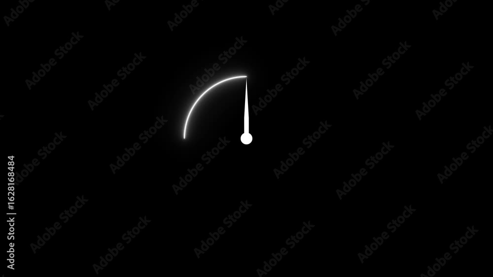 Poster concept of performance, acceleration and speed. white color glowing neon abstract digital speed mete