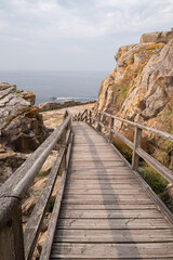 Fototapeta premium wooden staircase to the sea