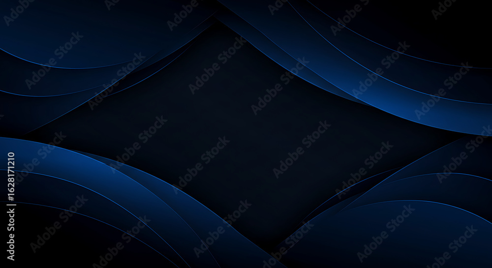 Poster elegant dark blue abstract background with dynamic layered shapes