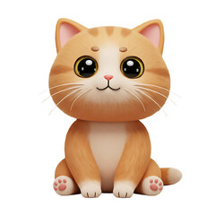 Cute Cat Illustration Style With Transparent Background