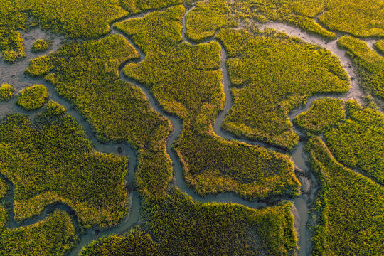 Sunset over Horseshoe Creek Marsh and Bohicket Creak