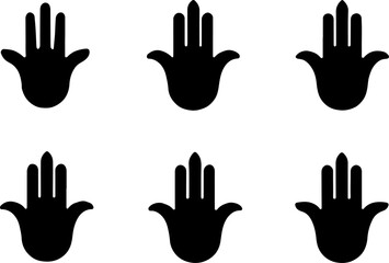 Hamsa Symbol Set hand of miriam, vector bundle