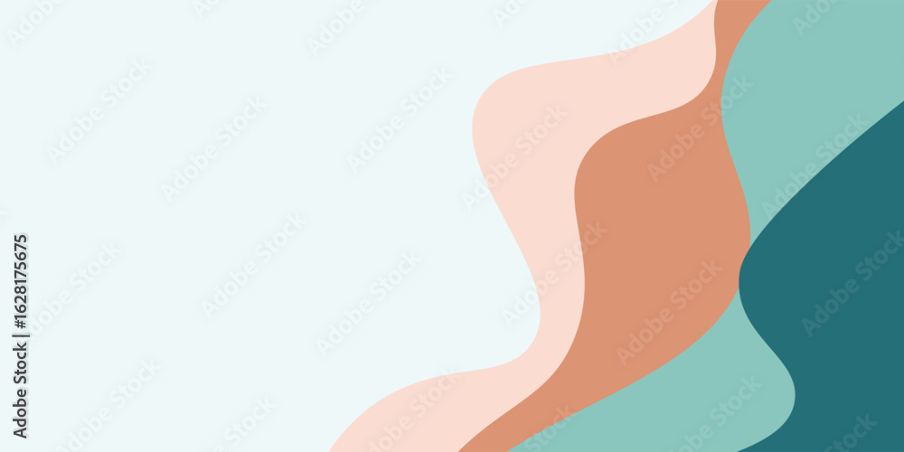 Aufkleber modern colorful abstract background with dynamic wavy shapes, minimal flowing wavy background, vecto