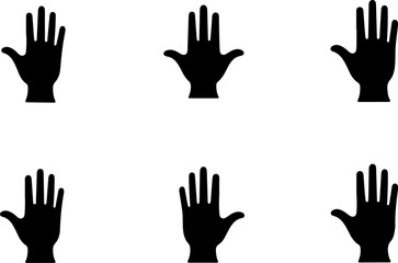 Fototapeta premium Hamsa Symbol Set hand of miriam, vecto bundle