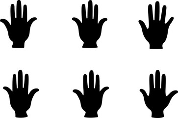 Obraz premium Hamsa Symbol Set hand of miriam, vecto bundle