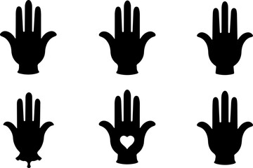 Hamsa Symbol Set  hand of miriam,  vecto bundle