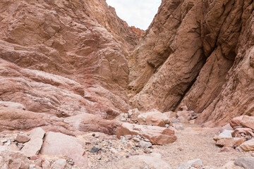 Wadi El Veshwash canyon in Sinai Peninsula