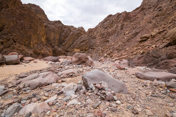 Wadi El Veshwash canyon in Sinai Peninsula