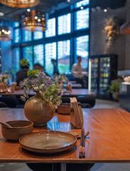 Elegant restaurant dining atmosphere