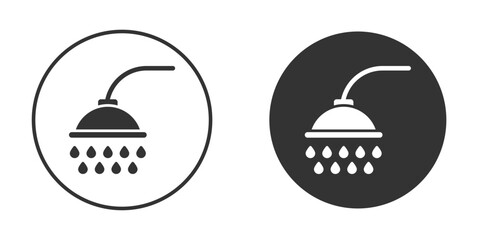 Shower icon concept, simple flat design. Clipart vecot in black colors
