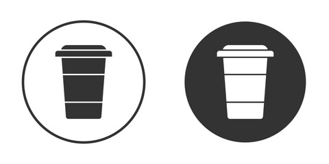 Yogurt container icon concept, simple flat design. Clipart vecot in black colors