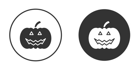 Pumpkin icon concept, simple flat design. Clipart vecot in black colors