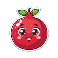 Obraz premium Fun_cartoon_pomegranate_with_expressive_eyes_bold_white_outline_solid_fill_colors_sticker_2.eps, Fun_cartoon_pomegranate_with_expressive_eyes_bold_white_outline_solid_fill_colors_sticker_1.eps, Fun_ca