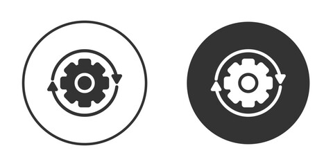 Implementation icon concept, simple flat design. Clipart vecot in black colors