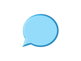 Blue Speech Bubble Icon Communication Symbol for Chat Message and Dialogue 