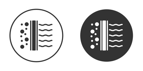 Filtration icon concept, simple flat design. Clipart vecot in black colors