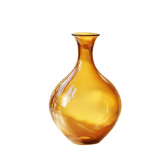 Elegant Amber Glass Vase with Beautiful Reflections
