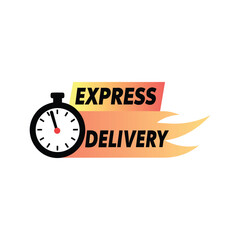 Minimalist vector icon showing fast delivery in bold black silhouette. Perfect for logistics, ecommerce, and shipping apps.