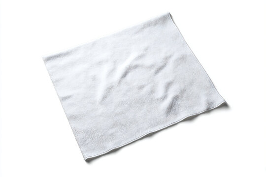 a white towel on a white surface