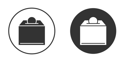 Charity box icon concept, simple flat design. Clipart vecot in black colors