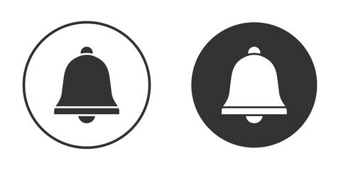 Bell icon concept, simple flat design. Clipart vecot in black colors