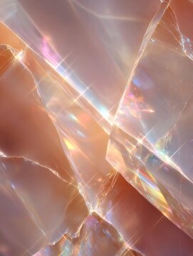 Astratto sfondo geometrico con poligoni sovrapposti e riflessi iridescenti