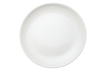 a white plate with a white rim on a white background