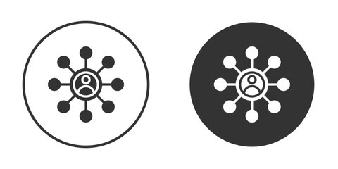 Affiliate marketing icon concept, simple flat design. Clipart vecot in black colors