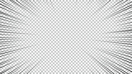 Black comic book transparent background