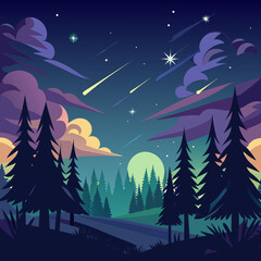 Naklejka premium winter forest landscape