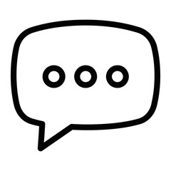 Chat Bubble Clean illustration of a minimalist chat bubble. Focus on a concise, modern representation