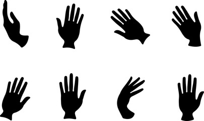 Obraz premium Hamsa Hand Symbol Variations vector bundle