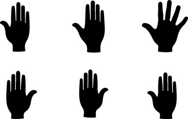 Fototapeta premium Hamsa Hand Symbol Variations vector bundle
