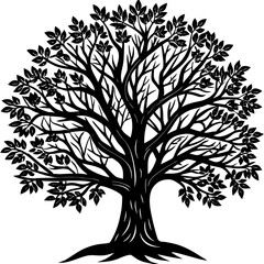 Obraz premium vector tree silhouette