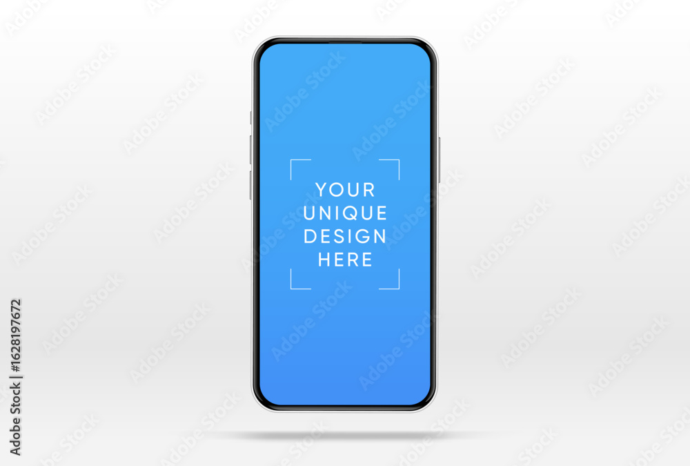 Poster realistic smartphone mockup. mobile phone vector with isolated on white background. device front vie
