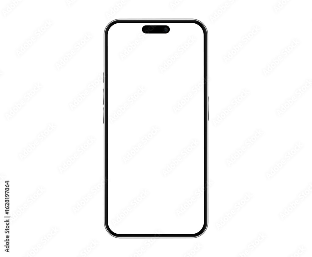 Poster realistic smartphone mockup. mobile phone vector with isolated on white background. device front vie