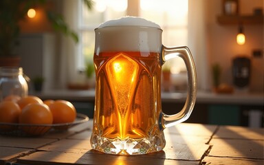 Large beer mug celebrating oktoberfest in germany. High quality