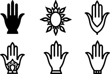 Hamsa Hand Symbol Variations