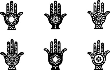 Hamsa Hand Symbol Variations