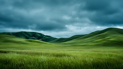 Obraz premium rice field and blue sky