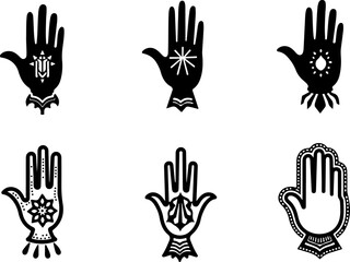 Hamsa Hand Symbol Variations