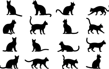 Black Cat Silhouette Collection vector