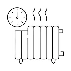Timer Controlled Heater Icon Clock and Radiator Design for Smart Home Applications