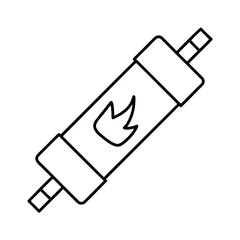 Simple Thermal Fuse with Fire Protection IC Vector Illustration for Electronics Design