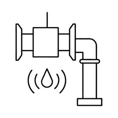 Pipe Leak Detection Sensor Illustration of a Sensor Attached to a Pipe for Leak Detection